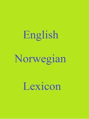 cover image of English Norwegian Lexicon